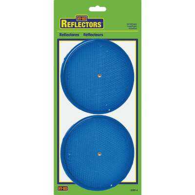 Hy-Ko 3-1/4 In. Dia. Round Blue Nail-On Reflector (2-Pack)